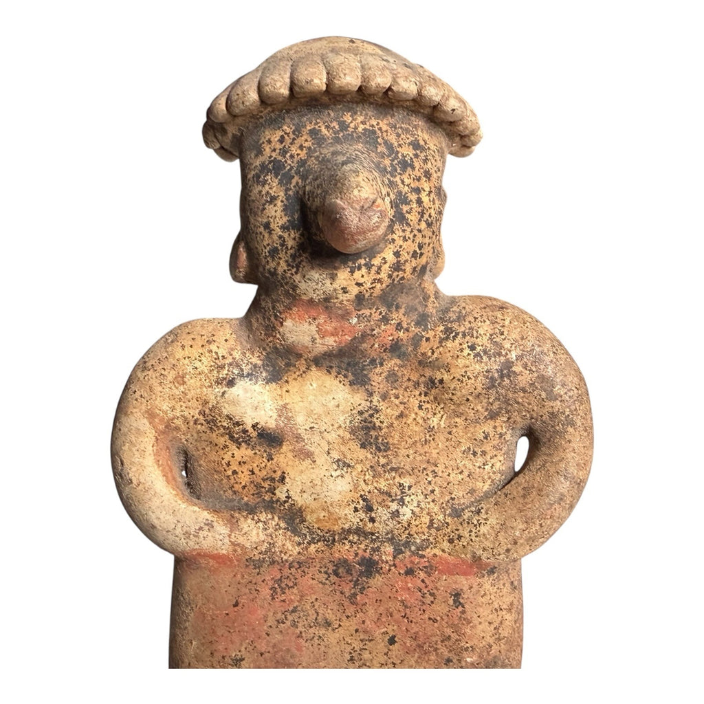 Antique West Mexican Pre-Columbian Nayarit Standing Female Figure