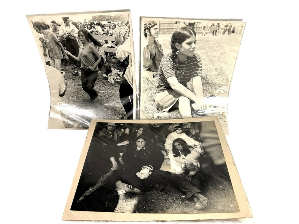 Vintage Lot of 3 Hippie Music Festival Photgraphs Owned by Mike Wolfe American