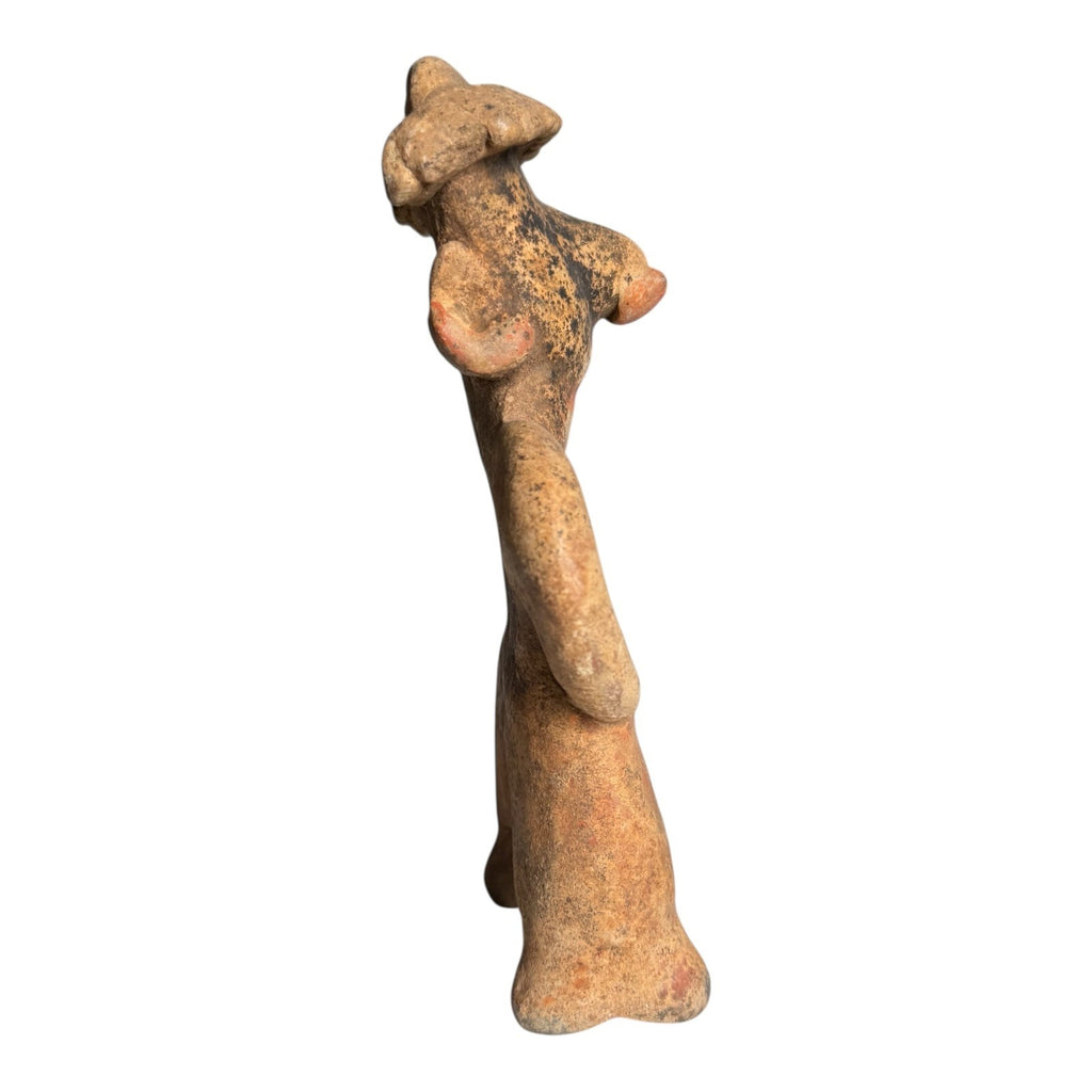 Antique West Mexican Pre-Columbian Nayarit Standing Female Figure