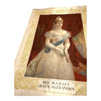 Antique Coronation Silk of King Edward VII and Queen Alexandria 1901