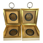 Vintage Set of 4 Greco Roman Style Medallion Wall Hangings - Hollywood Regency