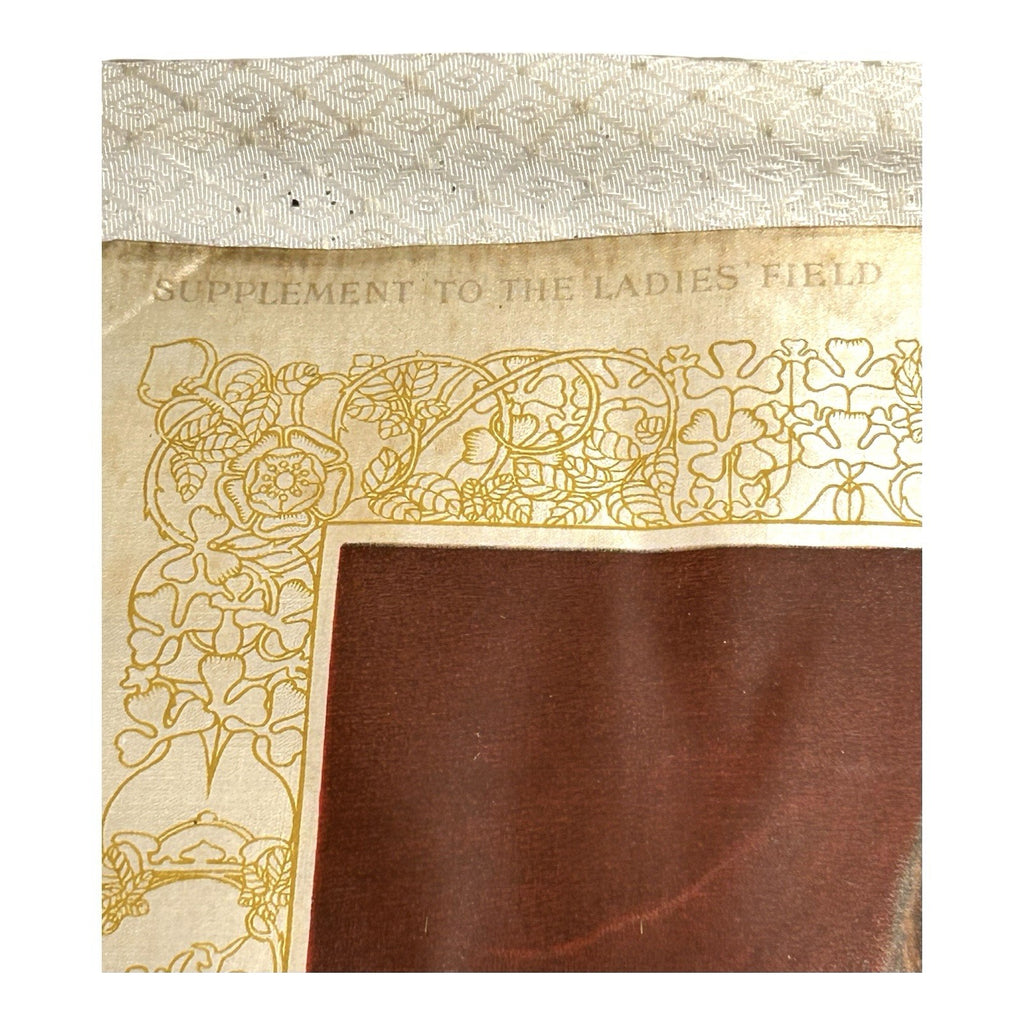 Antique Coronation Silk of King Edward VII and Queen Alexandria 1901