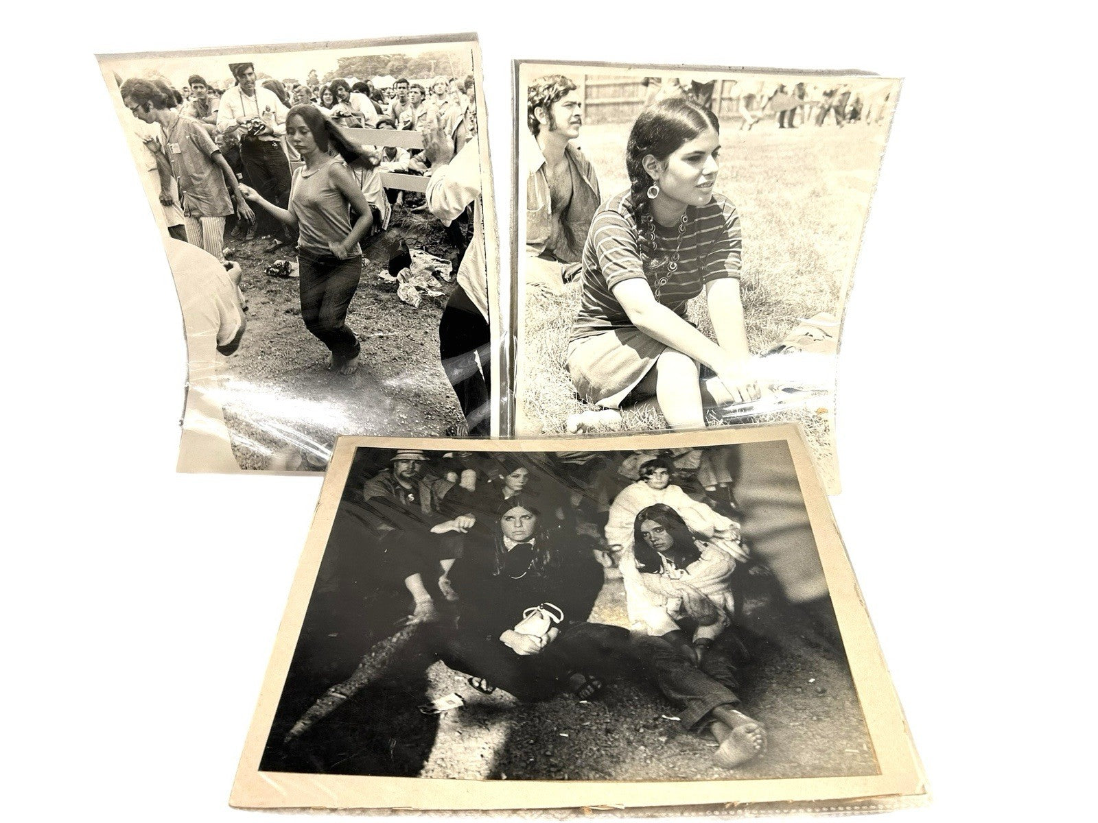 Vintage Lot of 3 Hippie Music Festival Photgraphs Owned by Mike Wolfe American