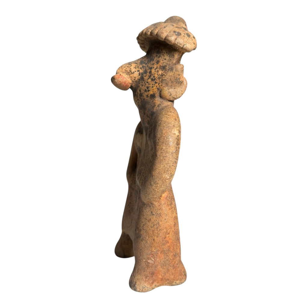 Antique West Mexican Pre-Columbian Nayarit Standing Female Figure