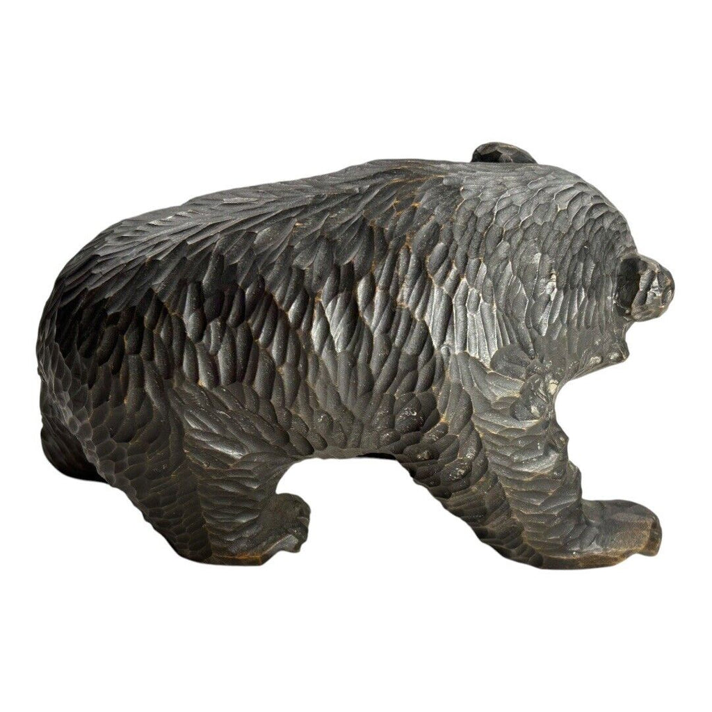 Antique Black Forest Hand Carved Wood Bear Figurine - Germany Swiss Style