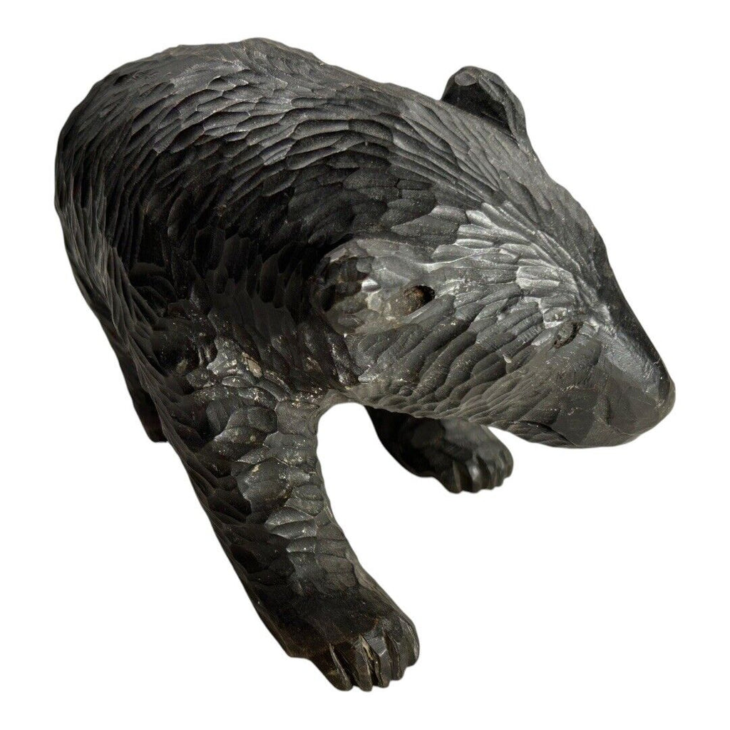 Antique Black Forest Hand Carved Wood Bear Figurine - Germany Swiss Style