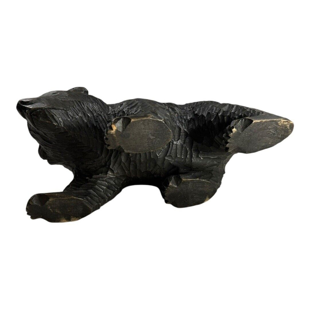 Antique Black Forest Hand Carved Wood Bear Figurine - Germany Swiss Style