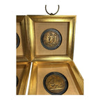 Vintage Set of 4 Greco Roman Style Medallion Wall Hangings - Hollywood Regency