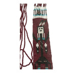 Vintage Native American Beaded Necklace with Navajo Rug Pattern