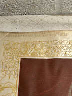 Antique Coronation Silk of King Edward VII and Queen Alexandria 1901