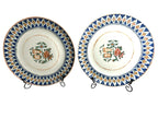 Antique Set of Two Chinese Export Famille Rose Peony Plates