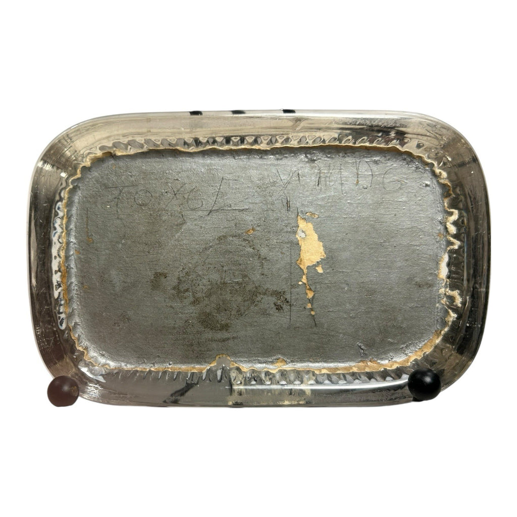 Antique Block House Ft. Duquesne Pittsburgh Clear Glass Advertising Paperweight
