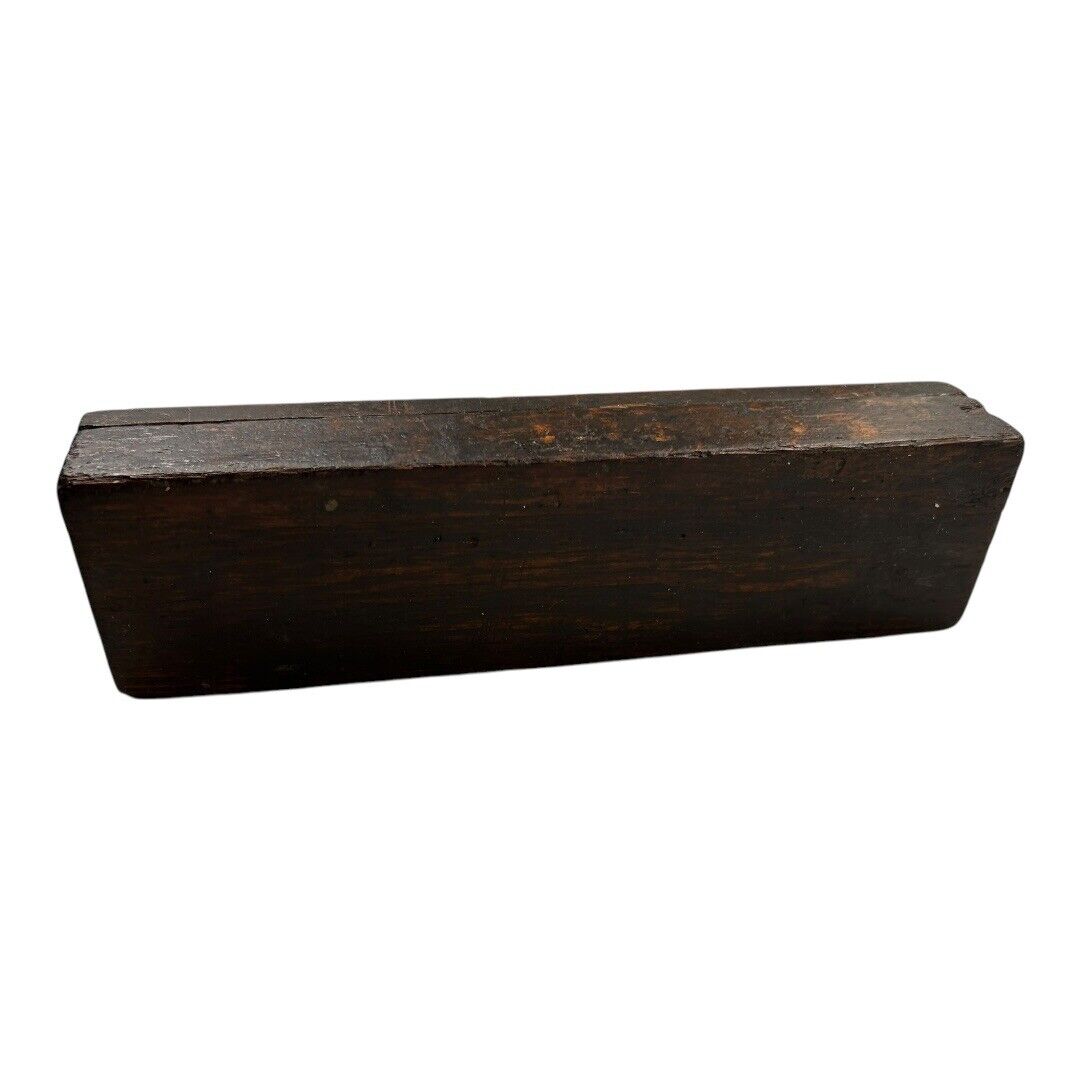 Antique Sharpening Stone in Coffin Wood Box