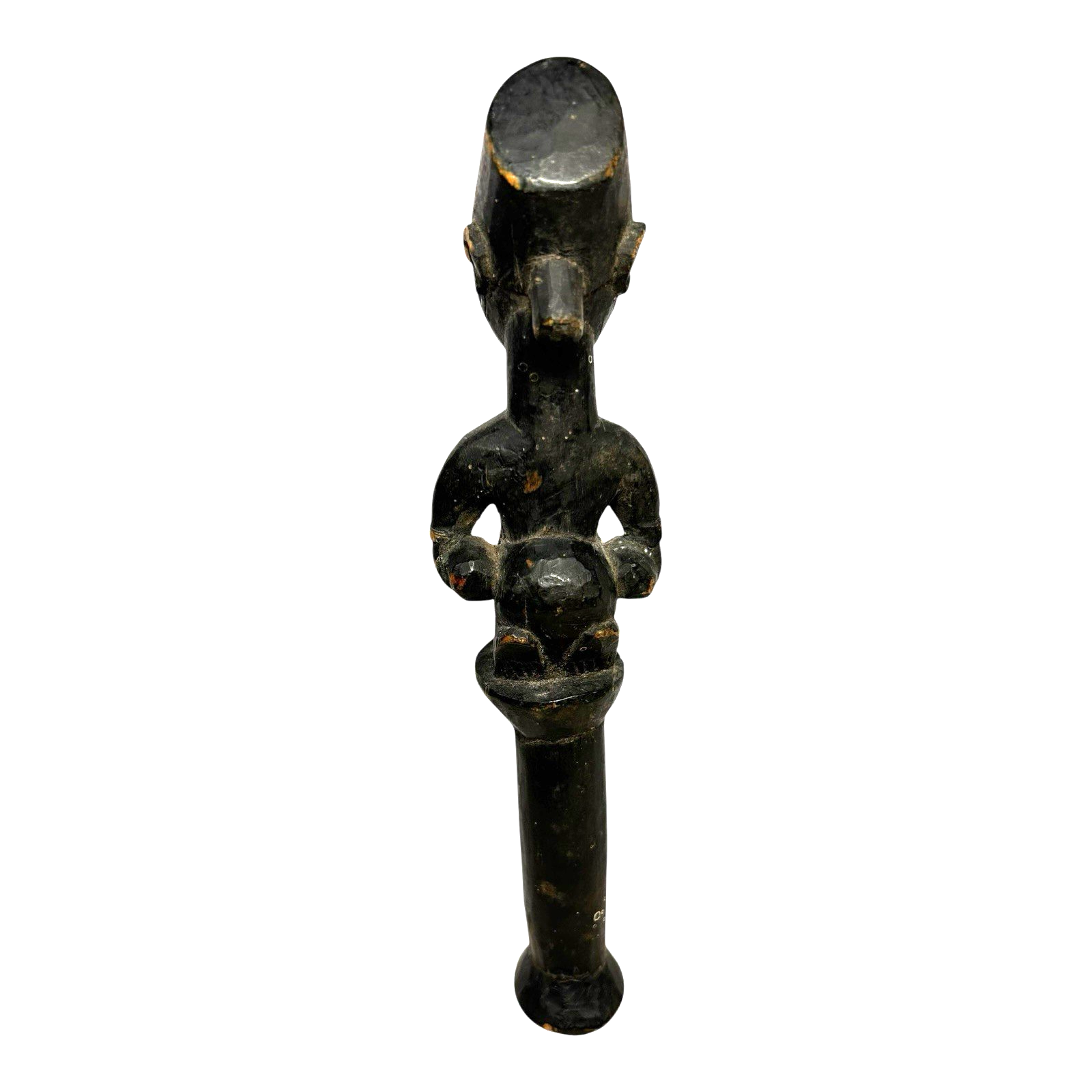 Antique African Yoruba Eshu Staff Ritual Figure - Hand Carved Wood