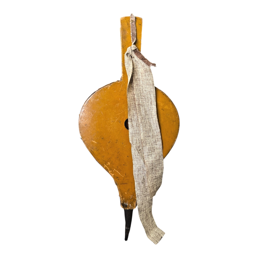 Antique Folk Art Hand Painted Wood Fireplace Bellows - Fruit Motif