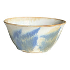 Vintage Studio Pottery Blue Tan Drip Glaze Art Pottery Bowl - Signed