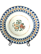 Antique Set of Two Chinese Export Famille Rose Peony Plates