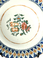 Antique Set of Two Chinese Export Famille Rose Peony Plates