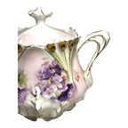Antique RS Prussia Sugar Bowl in Pansy Pattern