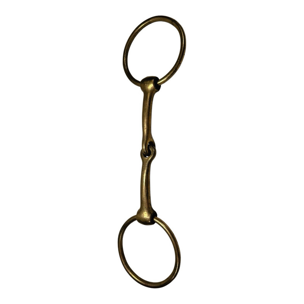 Vintage German Herm Sprenger Loose Ring Single Jointed Brass Snaffle Bit