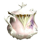Antique RS Prussia Sugar Bowl in Pansy Pattern