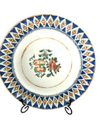 Antique Set of Two Chinese Export Famille Rose Peony Plates
