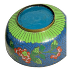 Vintage Chinese Cloisonné Floral Enameled Vases Bowl Egg (Set of 4)