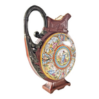 Antique Hungarian Majolica Ewer Figural Classical Roundel Jug - Star of David