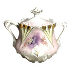 Antique RS Prussia Sugar Bowl in Pansy Pattern