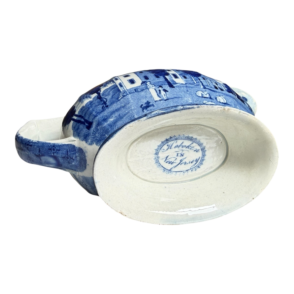 Antique Historical Staffordshire Blue Transferware Gravy Sauce Boat – Hoboken NJ