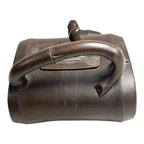 Antique Chinese Yixing Bamboo Form Clay Teapot with Applied Squirrel