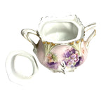 Antique RS Prussia Sugar Bowl in Pansy Pattern