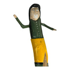 Vintage Hand Carved Folk Art Figural Walking Stick by RT Rulenback