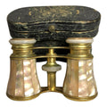 Antique Mother of Pearl Lemaire Paris Opera Glasses with Original Case
