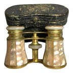 Antique Mother of Pearl Lemaire Paris Opera Glasses with Original Case