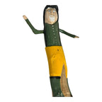 Vintage Hand Carved Folk Art Figural Walking Stick by RT Rulenback