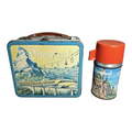 Vintage 1960 Aladdin Disneyland Metal Lunch Box & Thermos Set