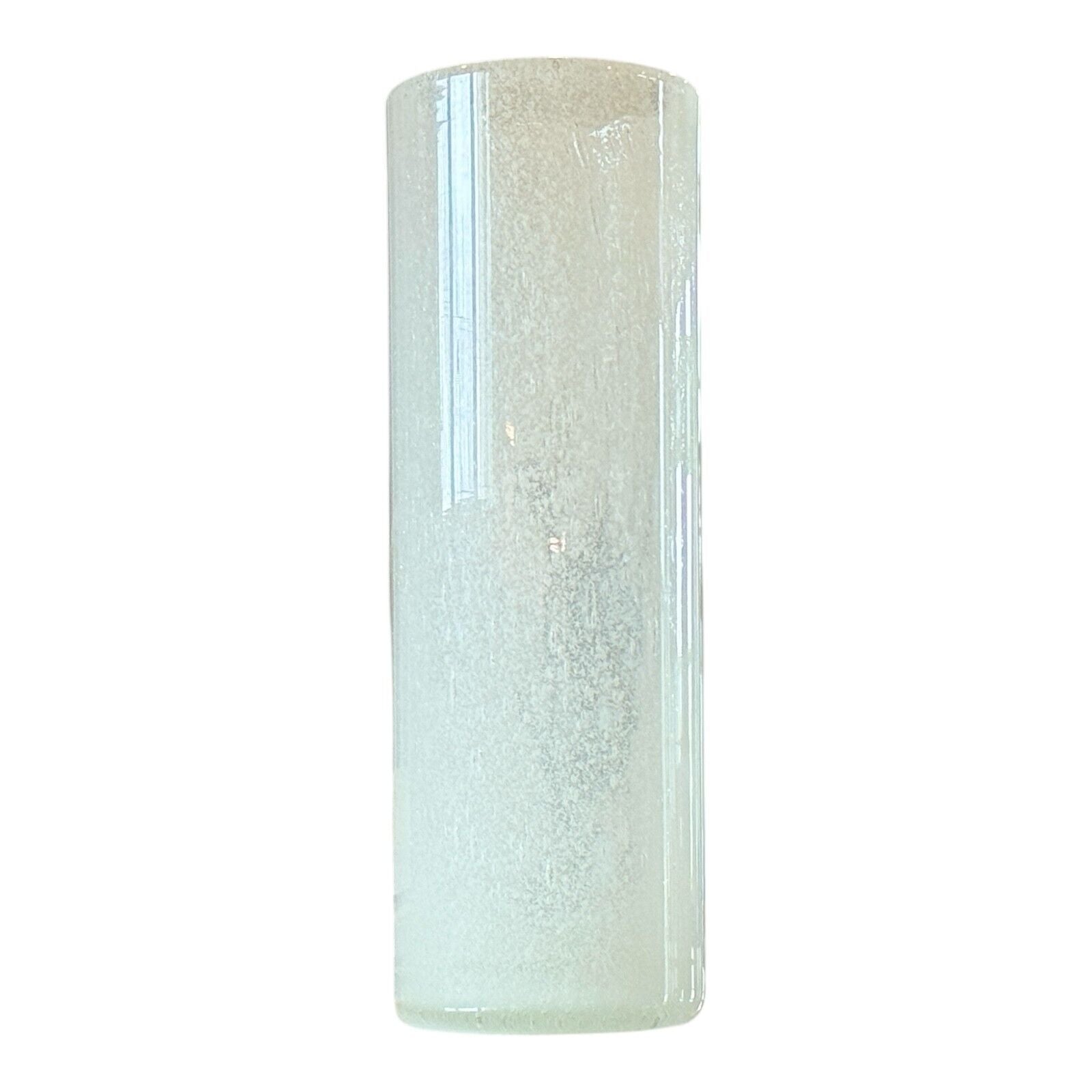 Vintage Toshichi Iwata Calligraphy Pulegoso Bubble Art Glass Vase