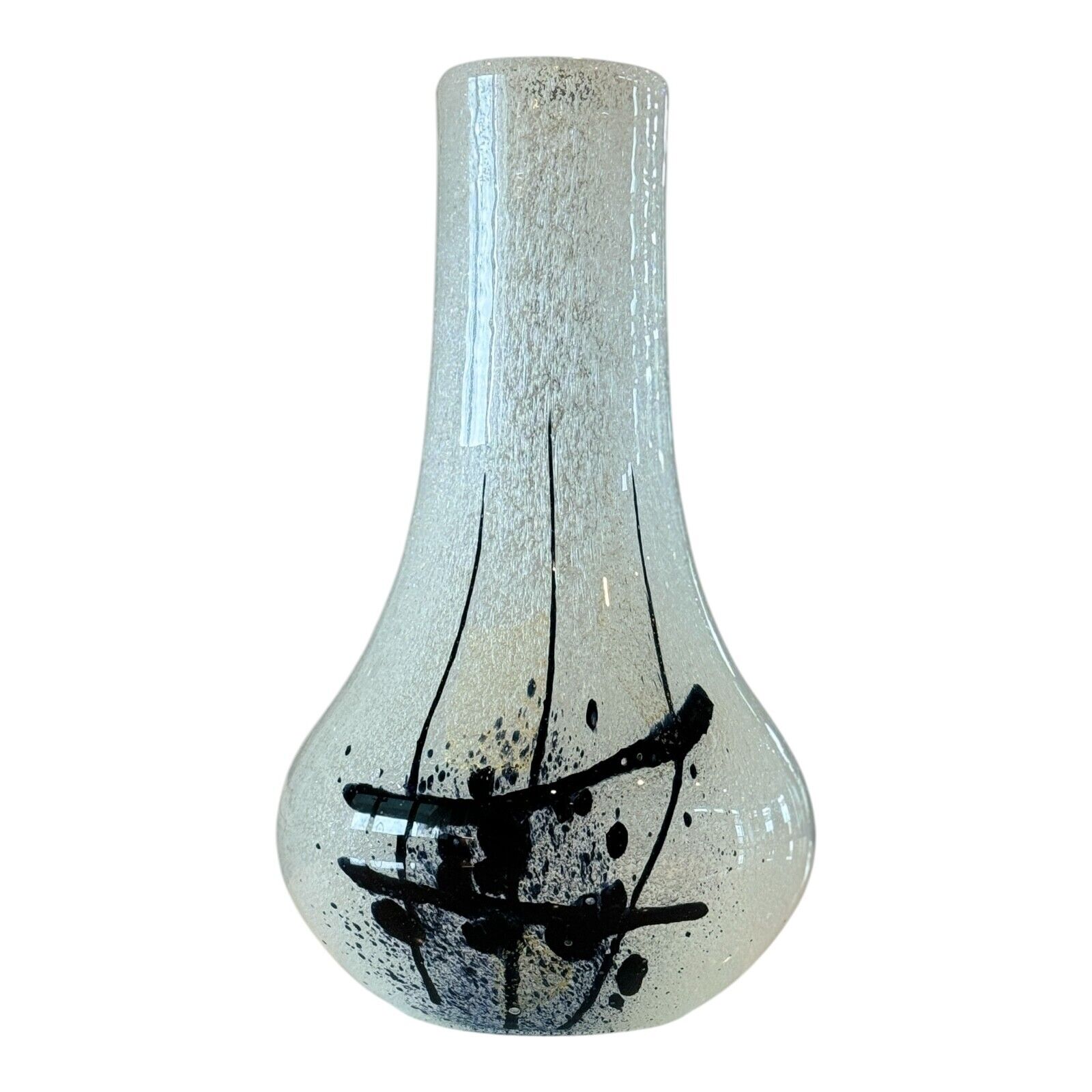 Vintage Handblown Pulegoso Fuyuki Bubble Glass Vase