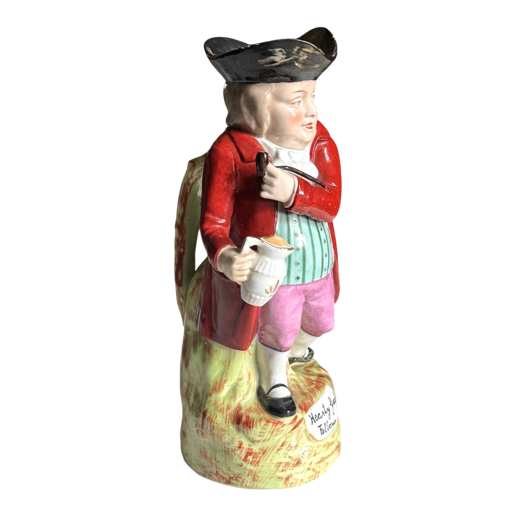 Antique Staffordshire Hearty Good Fellow Toby Jug Character Pitcher