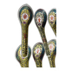 Vintage Set of 18 Chinese Mun Shou Imperial Yellow Soup Spoons