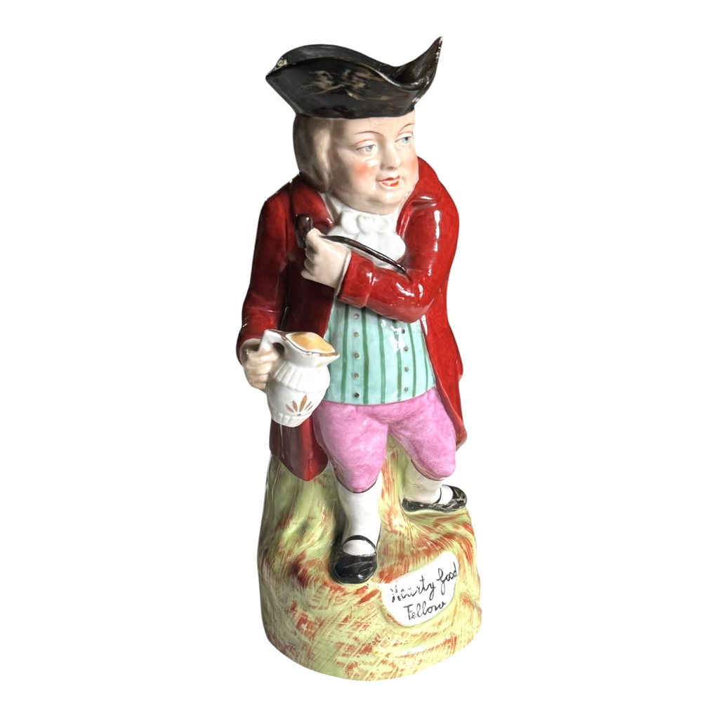 Antique Staffordshire Hearty Good Fellow Toby Jug Character Pitcher