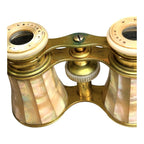 Antique Mother of Pearl Lemaire Paris Opera Glasses with Original Case