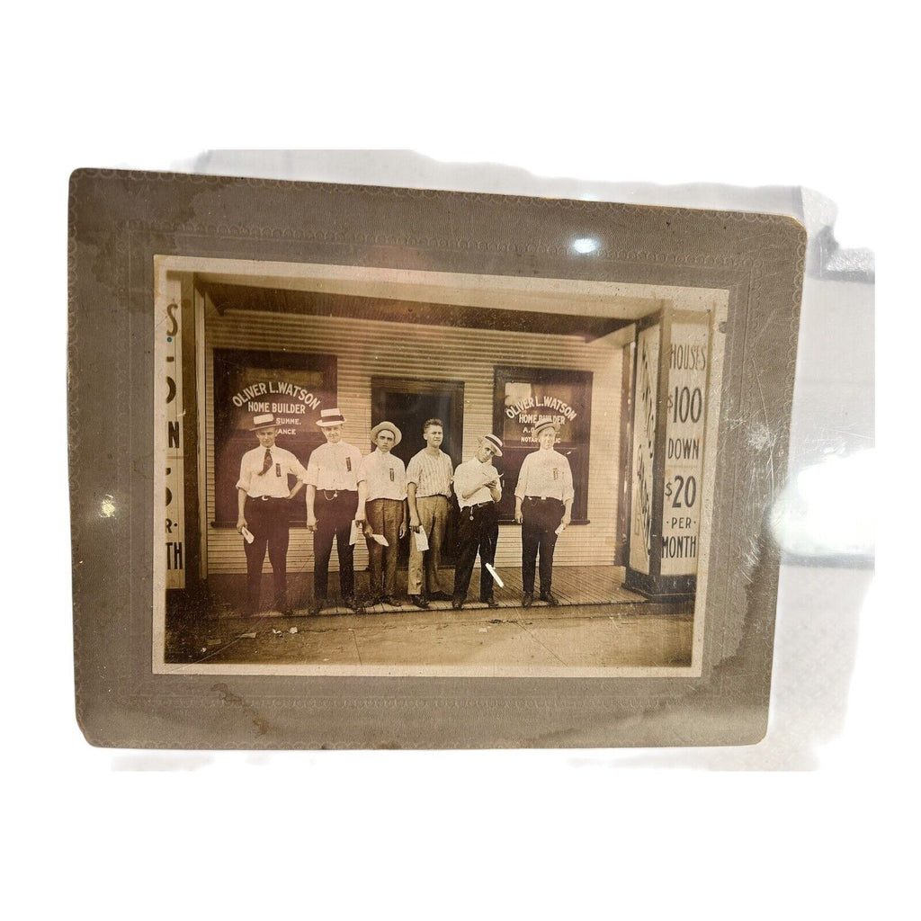 Antique Cabinet Card Occupational Photograph of Home Builders