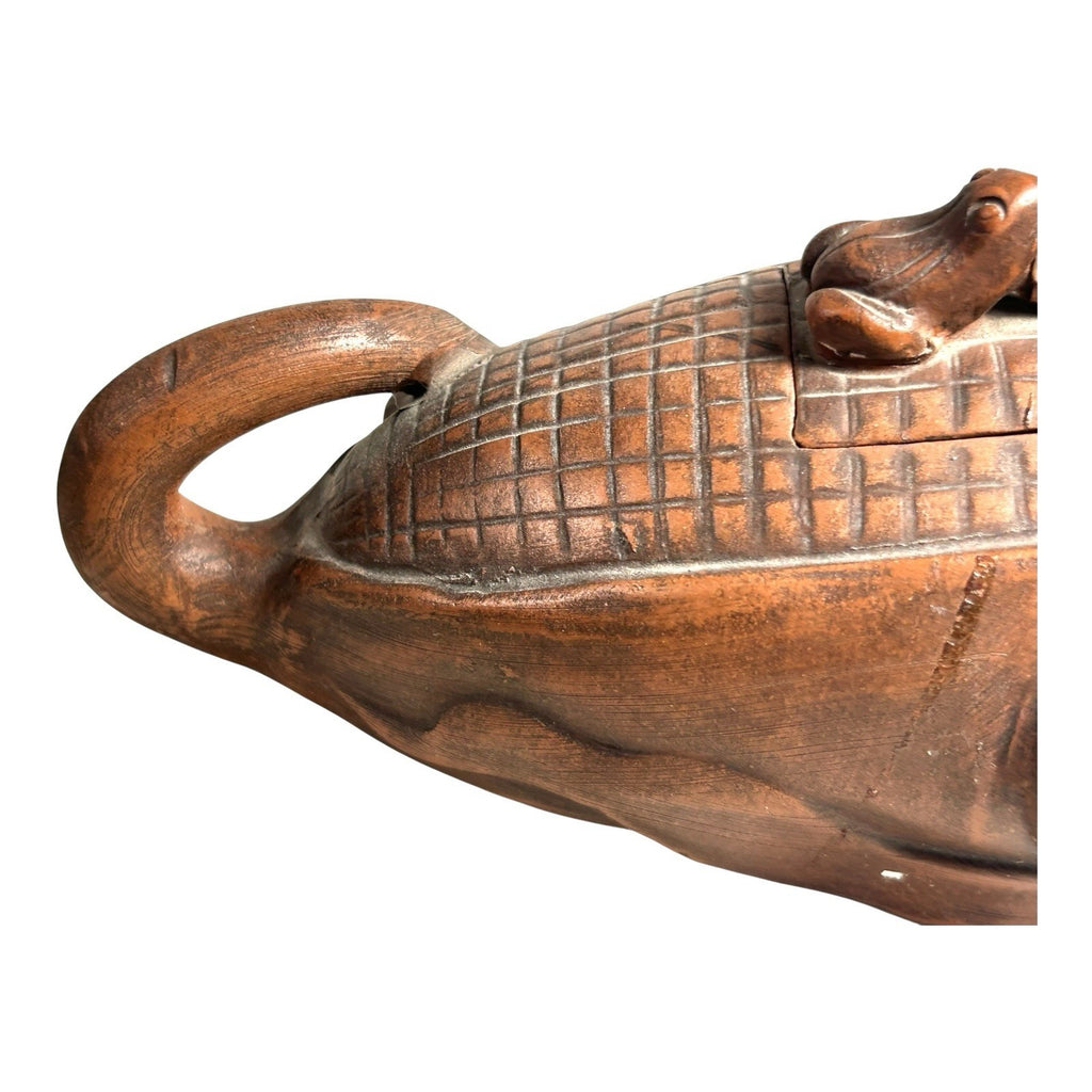 Antique Chinese Yixing Zisha Stoneware Teapot, Applied Frog Finial