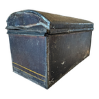 Antique Toleware Tin Painted Folk Art Document Box