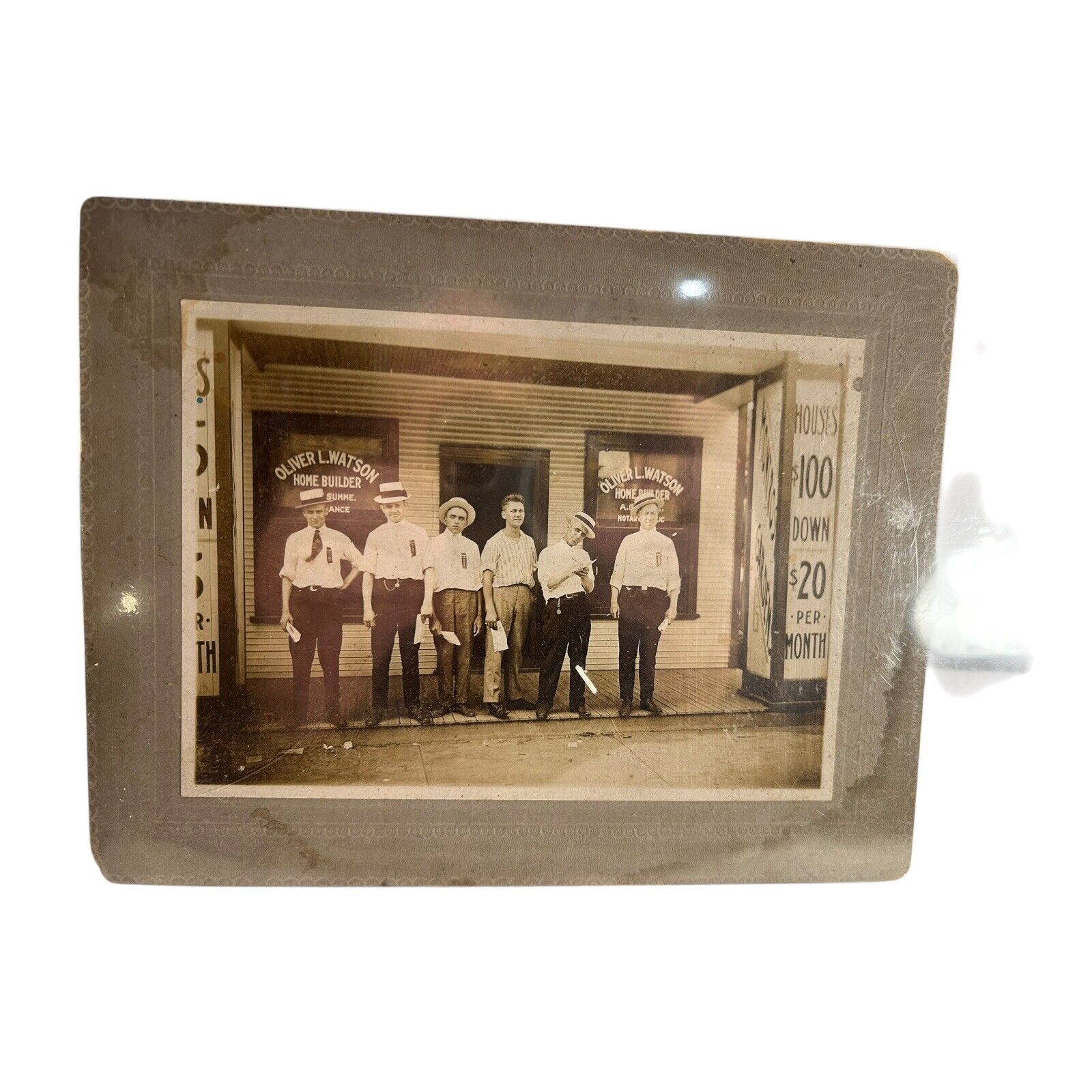 Antique Cabinet Card Occupational Photograph of Home Builders