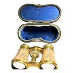 Antique Mother of Pearl Lemaire Paris Opera Glasses with Original Case