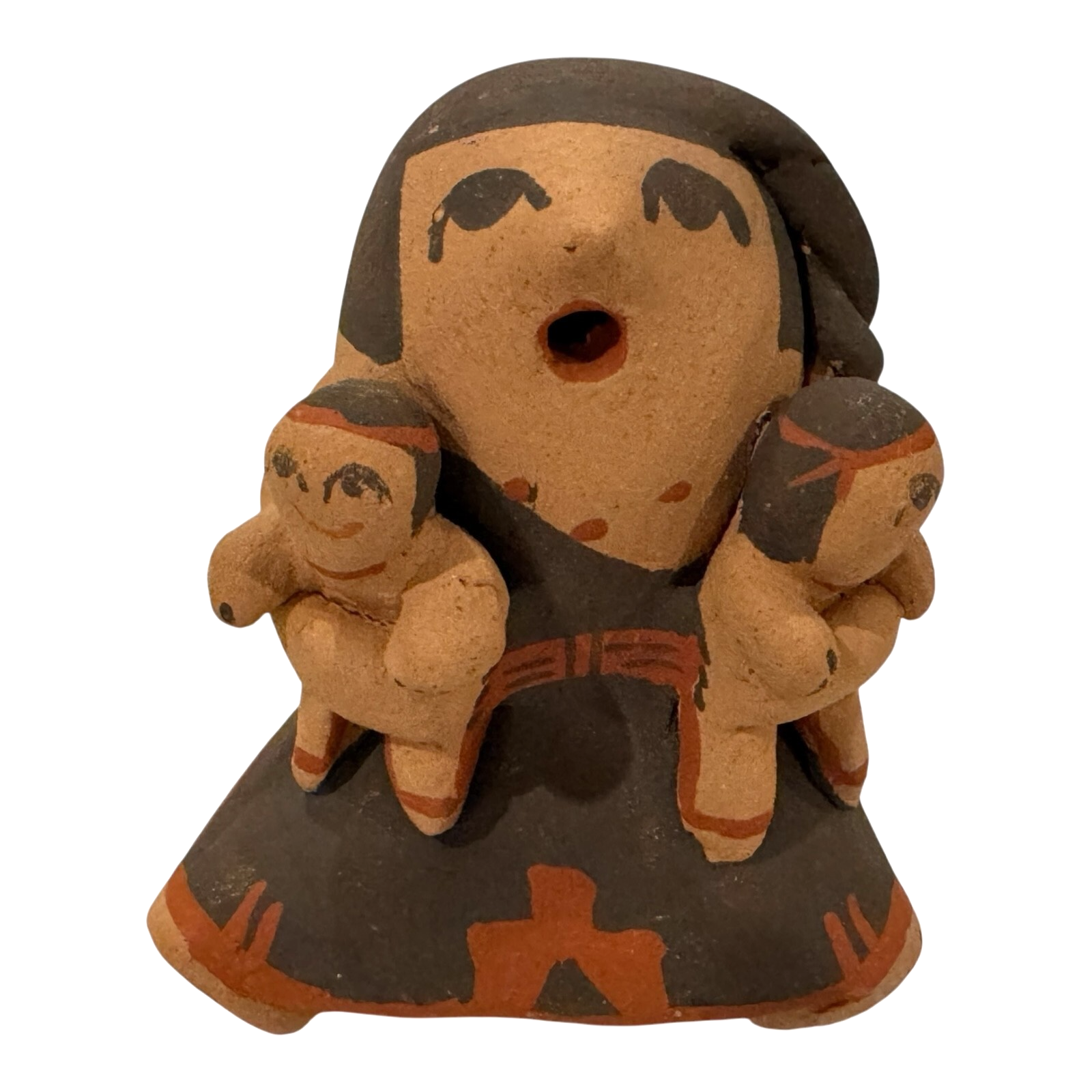 Vintage Native American Jemez Pueblo Pottery Storyteller Figurine (Signed)