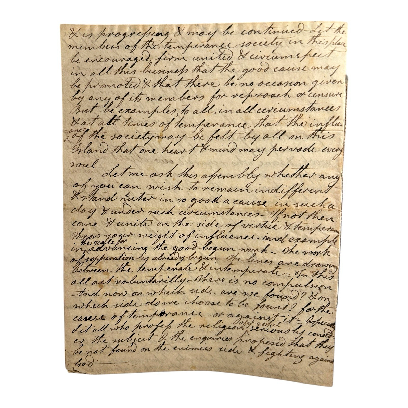 Antique 1800s Christian Handwritten Sermon Manuscript by Rev Jonathan Harthing